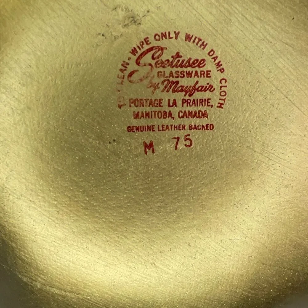 Vintage Seetusee Glassware by Mayfair Manitoba , Canada